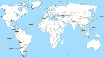 mapa con el recorrido