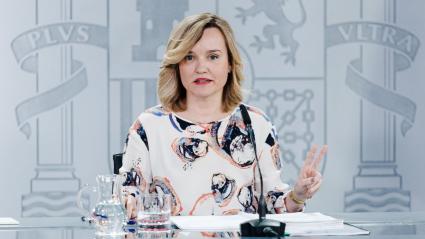 La ministra Portavoz, Pilar Alegría, durante una rueda de prensa posterior a la reunión del Consejo de Ministro