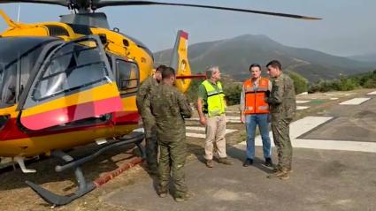 La cabeza del incendio en Las Hurdes se mantiene "prácticamente estática" pero el fuego no está "controlado"