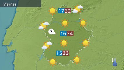 Mapa de previsión del viernes 18 de julio