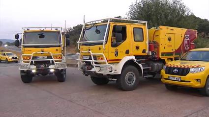 Bomberos de Murcia que han participado en las labores de extinción del incendio de Jarilla de 2025