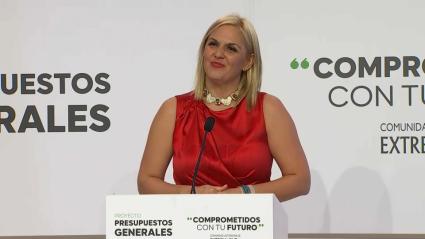 Elena Manzano, consejera de Hacienda de la Junta de Extremadura