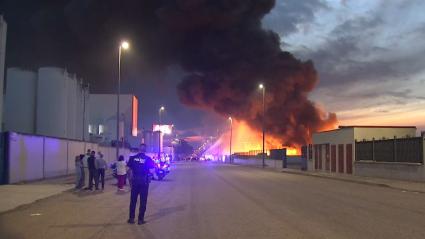 Incendio en una nave de Don Benito