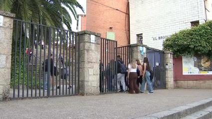 Centro escolar durante la huelga de docentes en Extremadura