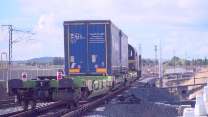 Simulacro realizado en la autopista ferroviaria desde Madrid a Badajoz