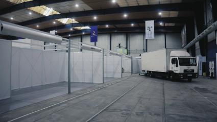 Naves de Feval en las que se está montando Agroexpo