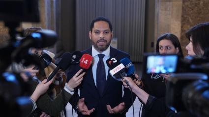 El diputado de Vox, Ignacio Garriga, durante un pleno en Cataluña