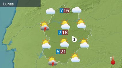 Mapa de previsión del lunes 2 de marzo