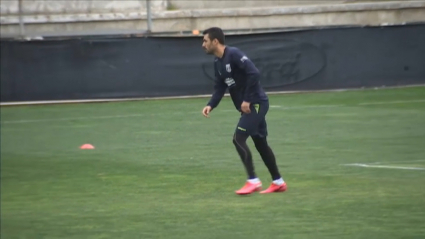 Iosu Villar en un entrenamiento durante la campaña 2019-20