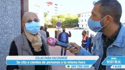 Colas para la vacuna de la gripe
