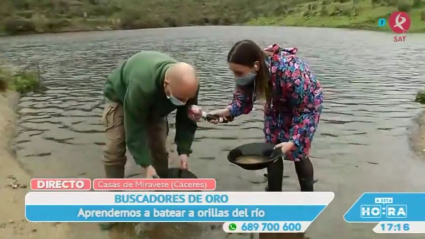 Bateando el río en Casas de Miravete