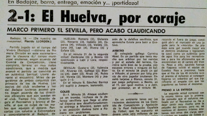 Crónica del Recre-Sevilla.