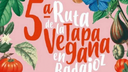 parte del cartel de la 5º ruta de la tapa vegana de Badajoz