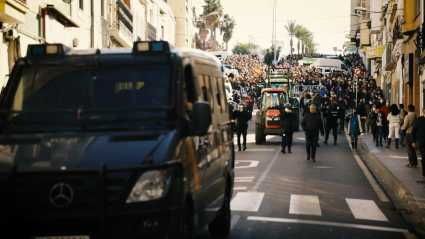 Manifestación del campo extremeño en Mérida