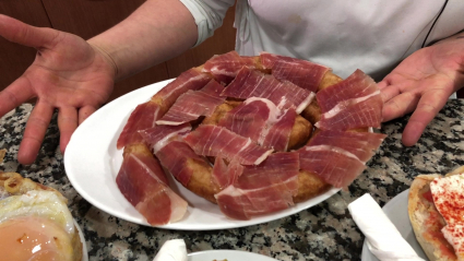 Los churros con jamón