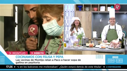 Las vecinas de Montijo retan a Paco a hacer sopa de gallina en pepitoria 