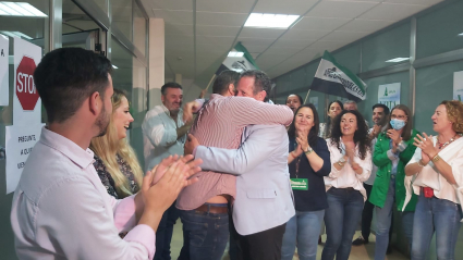Juan Metidieri, celebrando la victoria