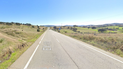 Carretera regional donde se produjo la salida de vía
