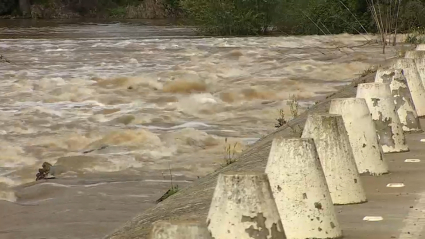 Badén de Torremayor, con el agua de las últimas lluvias