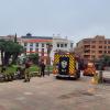 Incendio en un parking de Badajoz