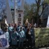 Agentes de Policía Nacional se han concentrado en Badajoz en protesta por la falta de radiopatrullas en las calles