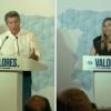 La presidenta de la Junta de Extremadura, María Guardiola, y el presidente del PP, Alberto Núñez Feijóo, en un acto del partido en Cáceres