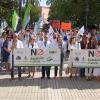 Protesta de los médicos en Badajoz durante la huelga