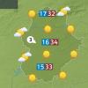 Mapa de previsión del viernes 18 de julio