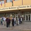 Facultad de Medicina y Ciencias de la Salud de la Universidad de Extremadura, en Badajoz, durante los exámenes de oposición al SES