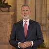 Felipe VI, rey de España, durante el mensaje de Navidad del año 2025