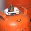 Bombonas de butano en la localidad pacense de Alange