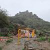Desprendimiento en la ladera del castillo de Burguillos del Cerro