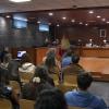 Interior de la sala de la Audiencia Provincial de Badajoz durante la primera sesión del juicio