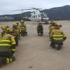Efectivos de la Brigada de Refuerzo en Incendios Forestales en Pinofranqueado se preparan para actuar en el incendio