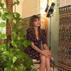 La actriz Irene Arcos durante un momento de la entrevista