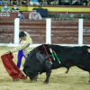 Emilio de Justo, en una de sus tres faenas de la tarde en Plasencia
