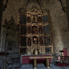 El retablo del Divino Morales afectado por el fuego.