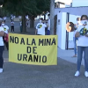 protesta de los vecinos de Zahínos contra la instalación de una mina de uranio