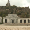 Los restos de los 261 extremeños se encuentran en las criptas del mausoleo, ubicado en la madrileña Sierra de Guadarrama. Fachada del Valle de los Caídos.