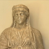 Escultura de Juno encontrada en el teatro romano de Regina