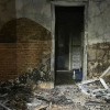 Imagen de parte de la vivienda calcinada por el fuego