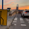 Puente de Lusitania en su primer día de obras