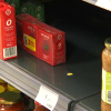 Imagen de la estantería de un supermercado en Badajoz 