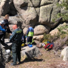 Momento del rescate del montañero