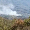 Imagen del incendio en el término municipal de Casas del Castañar