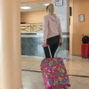 Clienta llegando a un hotel