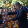 Recibimiento al rey en Premios Carlos V 2023