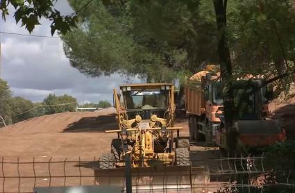Obra de los nuevos aparcamientos del Parque del Príncipe