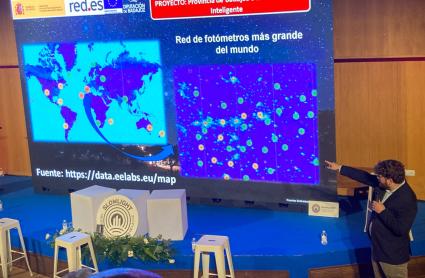 Diputación de Badajoz presenta en el Congreso Slowlight su red de fotómetros para monitorizar la contaminación lumínica
