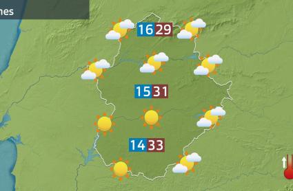 Mapa de previsión del lunes 26 de mayo
